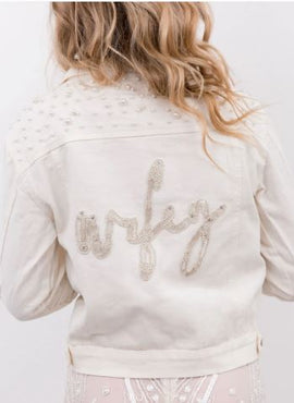 Classic Pearl Beaded Wifey Jacket